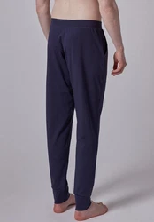 Skiny Pyjama Hose  (1-tlg) klassisch bequem Dunkelblau/Blau