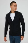 Indicode Strickjacke IDPaulomo Zip-Jacke Schwarz/Dunkelblau/Hellblau/Blau