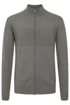 Indicode Strickjacke Ernaldo Zip-Jacke Hellgrau/Grau/Dunkelgrau/Dunkelgrün