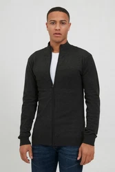 Indicode Strickjacke Ernaldo Zip-Jacke Dunkelgrau/Schwarz/Dunkelgrün/Khaki