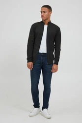 Indicode Strickjacke Ernaldo Zip-Jacke Dunkelgrau/Schwarz/Dunkelgrün/Khaki