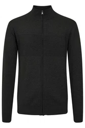 Indicode Strickjacke Ernaldo Zip-Jacke Dunkelgrau/Schwarz/Dunkelgrün/Khaki
