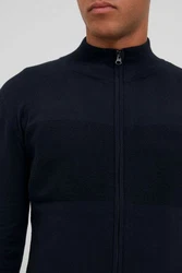 Indicode Strickjacke Ernaldo Zip-Jacke Dunkelblau