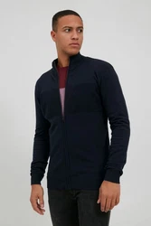 Indicode Strickjacke Ernaldo Zip-Jacke Dunkelblau