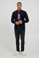Indicode Strickjacke Ernaldo Zip-Jacke Dunkelblau