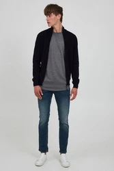 Indicode Strickjacke IDBanjamino Schwarz/Hellblau