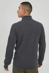 Indicode Sweatjacke IDArcelio mit Stehkragen Dunkelgrau/Hellgrau/Grau