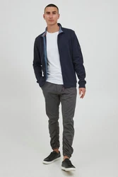 Indicode Sweatjacke IDArcelio mit Stehkragen Dunkelblau
