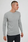 Indicode Rundhalspullover Herren feinstrickpullover Grau/Hellgrau