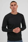 Indicode Rundhalspullover Herren feinstrickpullover Dunkelgrau/Schwarz