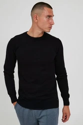 Indicode Rundhalspullover Herren feinstrickpullover Schwarz/Dunkelblau
