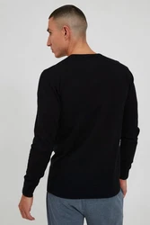 Indicode Rundhalspullover Herren feinstrickpullover Schwarz/Dunkelblau