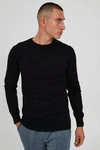 Indicode Rundhalspullover Herren feinstrickpullover Schwarz/Dunkelblau