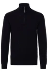 Indicode Troyer IDBanjamon Strickpullover mit Troyerkragen Dunkelblau/Schwarz/Hellblau
