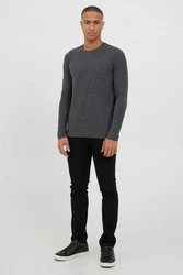 Indicode Langarmshirt IDAmbrosius Basic Dunkelgrau/Grau/Hellgrau/Dunkelblau