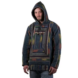 Hoodie Bunt Kapuzenpulli Kapu Baja Jerga Hoodie+Kapuze&Kngurutaschen Hippie