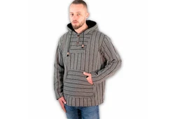 Kunst Und Magie Sweatponcho Kapu Baja Jerga Hoodie Hellgrau/Grau/Dunkelgrau/Schwarz