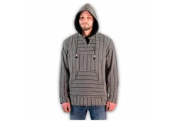 Kunst Und Magie Sweatponcho Kapu Baja Jerga Hoodie Hellgrau/Grau/Dunkelgrau/Schwarz