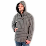 Kunst Und Magie Sweatponcho Kapu Baja Jerga Hoodie Hellgrau/Grau/Dunkelgrau/Schwarz