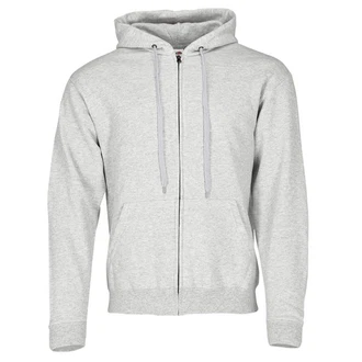 Fruit of the Loom Sweatjacke Classic Hooded Sweat Jacket Grau/Hellgrau