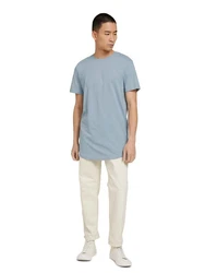 TOM TAILOR Denim T-Shirt STRUCTURED-SHIRT Blau/Hellblau/Grau