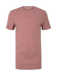 TOM TAILOR Denim T-Shirt STRUCTURED-SHIRT Rot/Rosa
