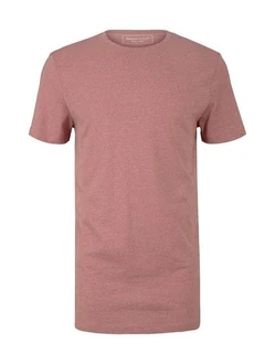TOM TAILOR Denim T-Shirt STRUCTURED-SHIRT Rot/Rosa