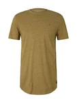 TOM TAILOR Denim T-Shirt STRUCTURED-SHIRT Khaki/Dunkelgrün/Braun