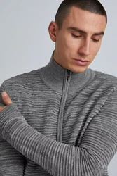 !Solid Strickjacke SDStruan Hellgrau/Grau/Dunkelgrau