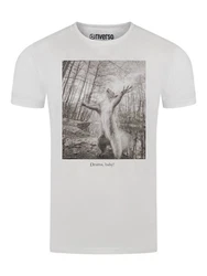 riverso T-Shirt Herren Fotoprintshirt RIVCharly Regular Fit Grau/Weiß
