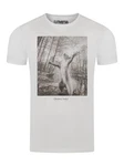 riverso T-Shirt Herren Fotoprintshirt RIVCharly Regular Fit Grau/Weiß