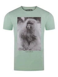 riverso T-Shirt Herren Fotoprintshirt RIVCharly Regular Fit Hellgrün/Grün