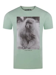 riverso T-Shirt Herren Fotoprintshirt RIVCharly Regular Fit Hellgrün/Grün