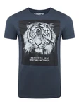 riverso T-Shirt Herren Fotoprintshirt RIVCharly Regular Fit Dunkelblau