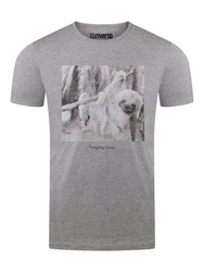 riverso T-Shirt Herren Fotoprintshirt RIVCharly Regular Fit Grau/Hellgrau