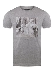 riverso T-Shirt Herren Fotoprintshirt RIVCharly Regular Fit Grau/Hellgrau