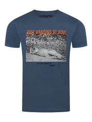 riverso T-Shirt Herren Fotoprintshirt RIVCharly Regular Fit Blau/Dunkelblau/Hellblau