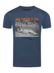 riverso T-Shirt Herren Fotoprintshirt RIVCharly Regular Fit Blau/Dunkelblau/Hellblau