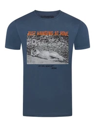 T-Shirt Herren Fotoprintshirt RIVCharly Regular Fit (1-tlg) Kurzarm Tee Shirt mit Rundhalsausschnitt aus 100% Baumwolle