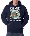 Youth Designz Kapuzenpullover Ich Atme Produktiver wird es heute nicht mehr Herren Hoodie Braun