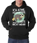 Youth Designz Kapuzenpullover Ich Atme Produktiver wird es heute nicht mehr Herren Hoodie Braun