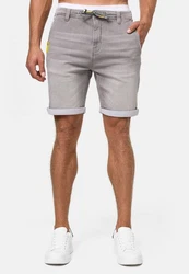 Indicode Jeansshorts Azibo Grau/Hellgrau/Khaki