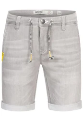 Indicode Jeansshorts Azibo Grau/Hellgrau/Khaki