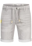 Indicode Jeansshorts Azibo Grau/Hellgrau/Khaki