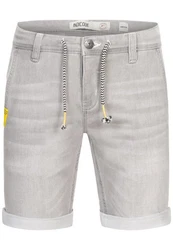 Indicode Jeansshorts Azibo Grau/Hellgrau/Khaki