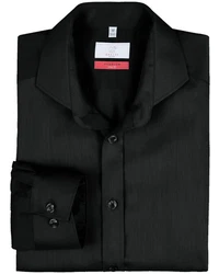 GREIFF Langarmhemd PREMIUM Corporate Hemd Schwarz