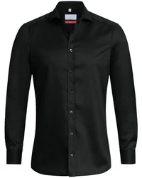 GREIFF Langarmhemd PREMIUM Corporate Hemd Schwarz