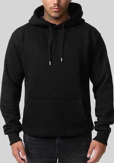 Smith & Solo Kapuzensweatshirt Hoodie Herren Schwarz