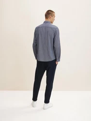 TOM TAILOR Langarmhemd Hemd navy/weiß