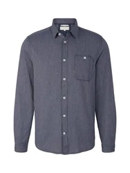 TOM TAILOR Langarmhemd Hemd navy/weiß